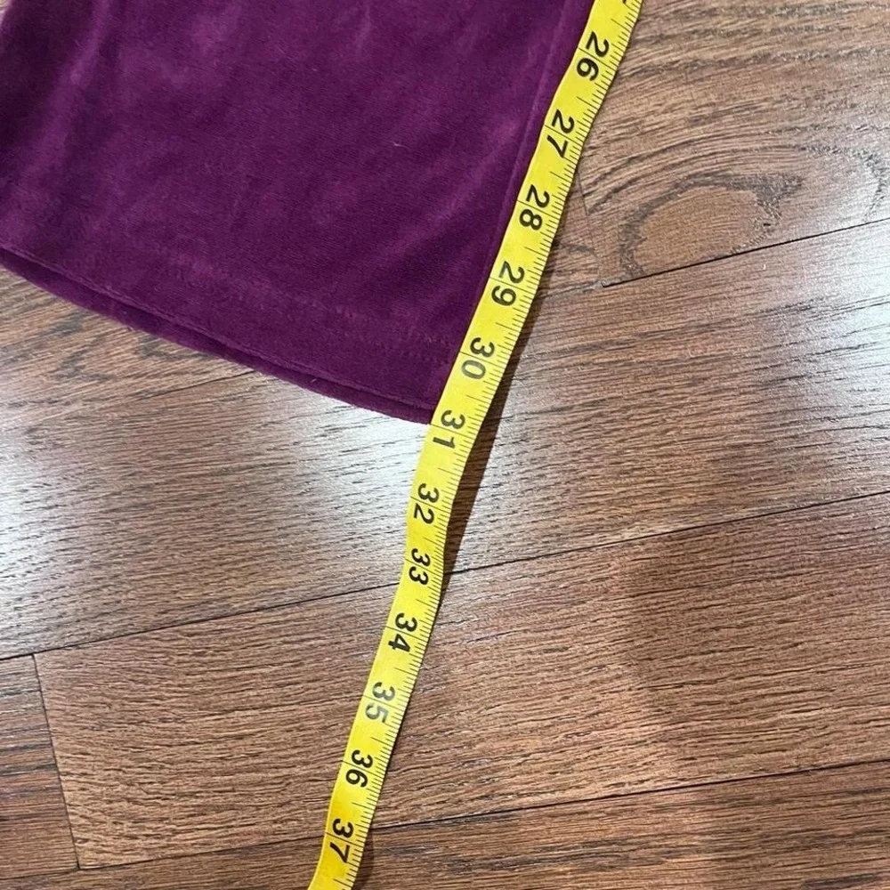 y2k royal purple crushed velvet velour wide leg bootcut sweatpants small